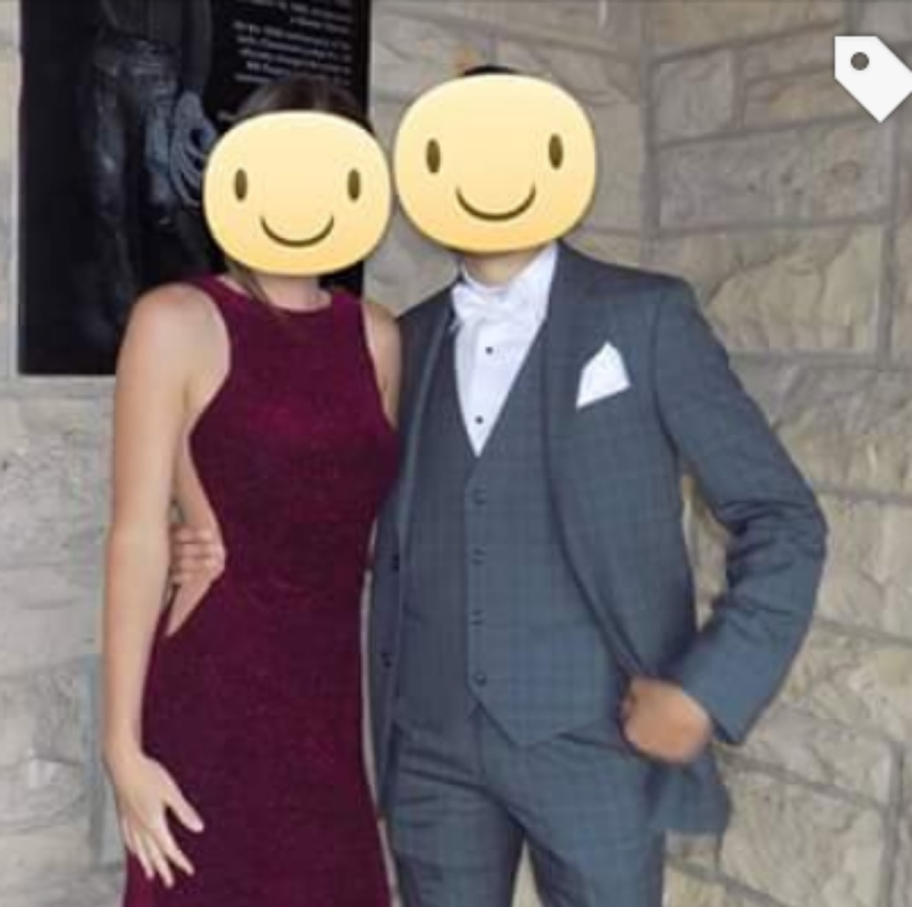 Burgundy Slim gown